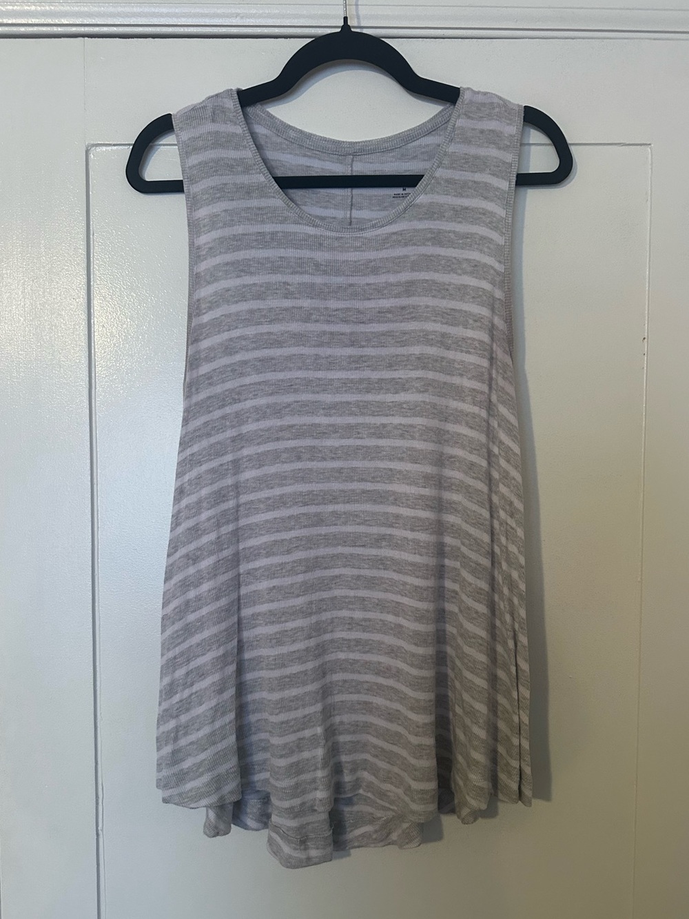 Merona Grey & White Striped Tank